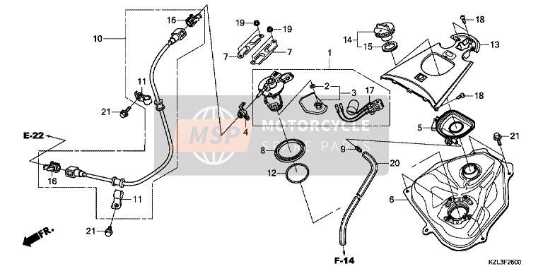 17572GGLJ00, O-RING, Brandstof Pomp, Honda, 2